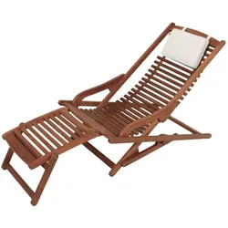 VIP Lounger Sonnenliege Relaxliege Liege Gartenliege Liegestuhl Eukalyptus Holz