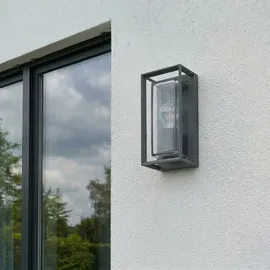 ARCCHIO Außenwandleuchte Aluminium 25,5 cm mit Bewegungsmelder schwarz
