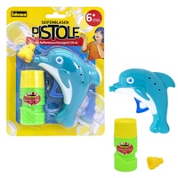 Idena 40229 - Seifenblasenpistole, inkl. 58 ml Seifenblasenflüssigkeit, für Kinder ab 6 Jahren, im Delfin Design