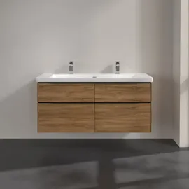 Villeroy & Boch Waschtischunterschrank 4 Auszüge 127,2 x 57,6 x 47,8 cm Braun