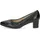 CAPRICE Damen Pumps aus Leder mit Blockabsatz, Schwarz (Black Nappa), 36.5 EU
