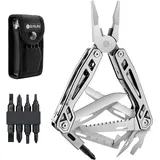 BIBURY Multifunktionale Zange mit Flaschenöffner, Schraubendreher, Säge, Multitool