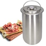 Joyeee Edelstahl Druck Schinkenkocher, Schinkenpresse Hausgemachte Fleisch Presse mit Fleischthermometer zum Kochen Gesunde Schinken Wurst Aufschnitt Deli Bacon Sandwich, Küche Schinkenkocher Pot#2