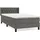vidaXL Boxspringbett 100 x 200 cm Dunkelgrau