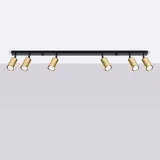 Sollux Plafond WINX 6L schwarz/gold