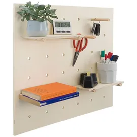 Goods+Gadgets Pegboard Wandregal Lochplatte Steckregal Stecksystem Holz