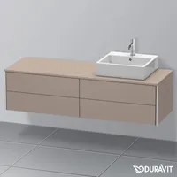 Duravit XSquare Waschtischunterschrank, 4 Schubkästen, rechts, Basalt matt