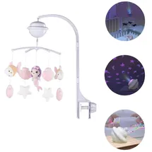 Chipolino Musikmobile Bluetooth-Funktion Projektor Plüschfiguren Universalklemme pink
