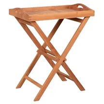 bene living Teak Tablett Norton mit Gestell klappbar