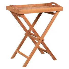 bene living Teak Tablett Norton mit Gestell klappbar