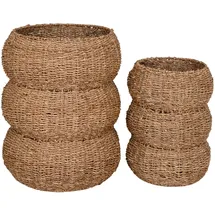 House Nordic Aufbewahrungskorb Sarbas rund 35 x 35 x 45 cm beige