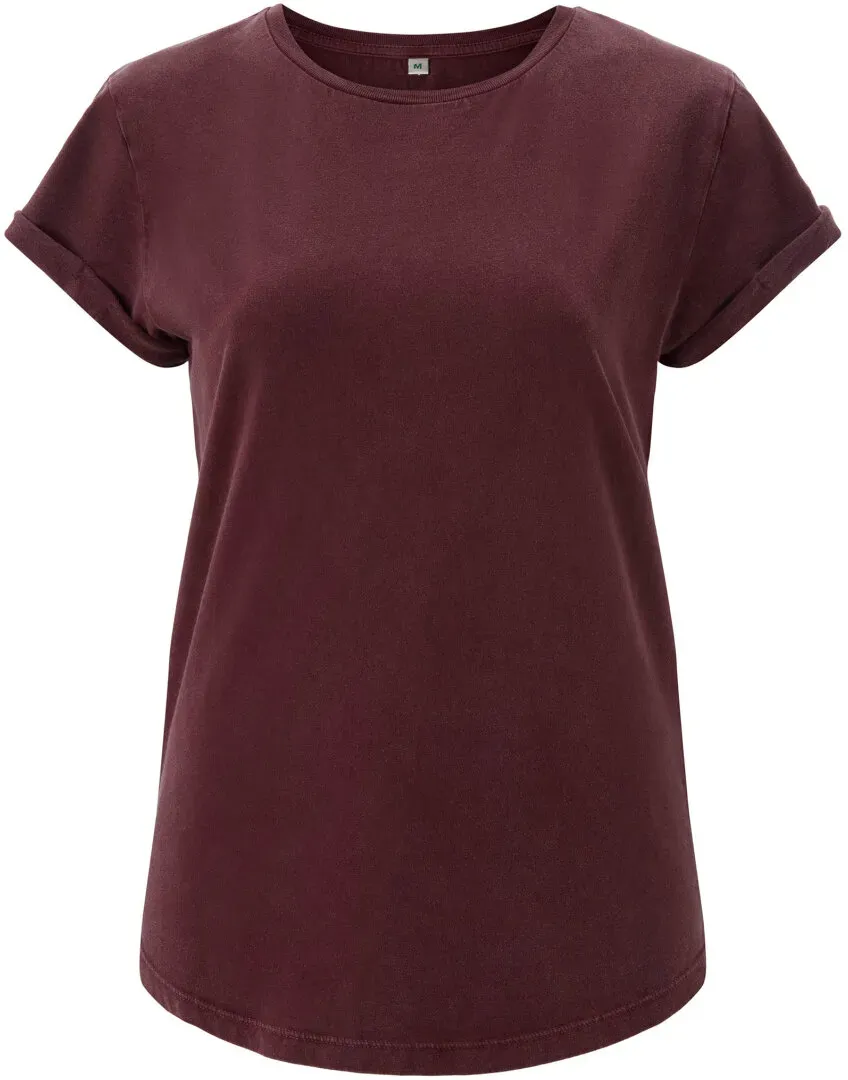 EarthPositive - Damen Rolled-Up-Sleeve Organic T-Shirt \EP16\
