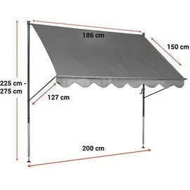 Angerer Klemmmarkise Standard 200 cm uni beige