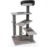 Goplus Katzentreppe 3-stufige 93 cm Grau