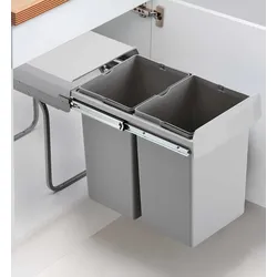Double deluxe, Abfallsammelsystem, alugrau 8011029