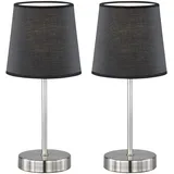 ETC Shop Tischleuchte Schwarz 2 St.