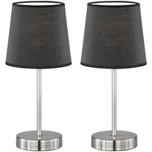 ETC Shop Tischleuchte Schwarz 2 St.