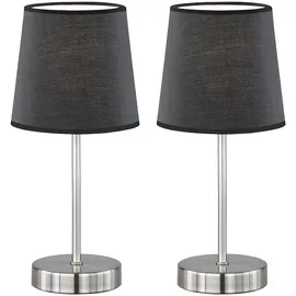 ETC Shop Tischleuchte Schwarz 2 St.