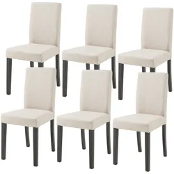 Esszimmerstuhl Hamburg 6er Set Textil Beige