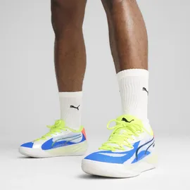 Puma "All-Pro NITROTM Basketballschuhe Erwachsene", Damen, Gr. 42, gelb (weiß gelb alert pink), Obermaterial: Textil, Synthetik; Futter: Textil; Innensohle: Textil; Laufsohle: Gummi, Schuhe Sneaker