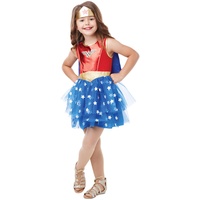 Rubie's Offizielles DC Wonder Woman Deluxe-Kostüm für Kinder, Superhelden-Verkleidung, Kindergröße L, 7-8 Jahre, Körpergröße 128 cm