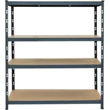 METRO Professional Schwerlastregal KBT45, Metall, 160 x 60 x 180 cm, Fachlast 350 kg, grau