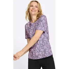 Sieh an! Kurzarm-Shirt in flieder-feige-bedruckt | Gr.: 42
