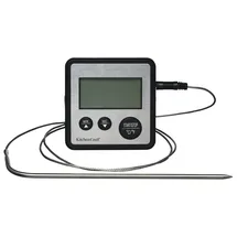KitchenCraft Bratenthermometer Edelstahl Schwarz