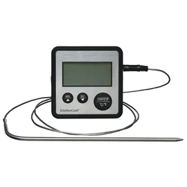 KitchenCraft Bratenthermometer Edelstahl Schwarz