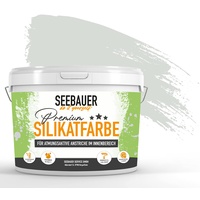 SEEBAUER diy® Silikatfarbe Grau für Innen (No. 217 Sierra Nevada 5,0 Liter) Mineralfarbe Grautöne hohe Deckkraft