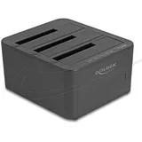 DeLock USB Dockingstation für 3 x SATA HDD SSD mit 1 2 Klon Funktion
