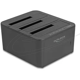 DeLock USB Dockingstation für 3 x SATA HDD SSD mit 1 2 Klon Funktion
