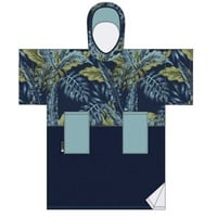 Madness Poncho Blue Leaf Duo