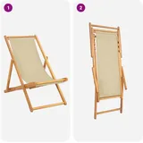 vidaXL Liegestuhl 1 St. 0 x 0 x 0 cm beige