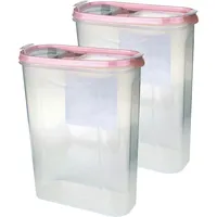 BestLivings Frischhaltebox Schüttdose 2,8 Liter 2er Pack / Altrose