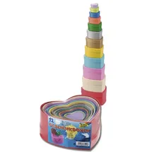 Folia Geschenkbox Geschenkschachtel "Herz" 12 St. Bunt