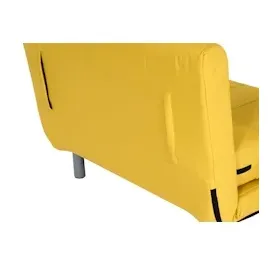 Mendler Schlafsessel HWC-K29, Klappsessel Schlafsofa Gästebett Relaxsessel, Liegefläche 186x97cm Stoff (270g/m2) gelb