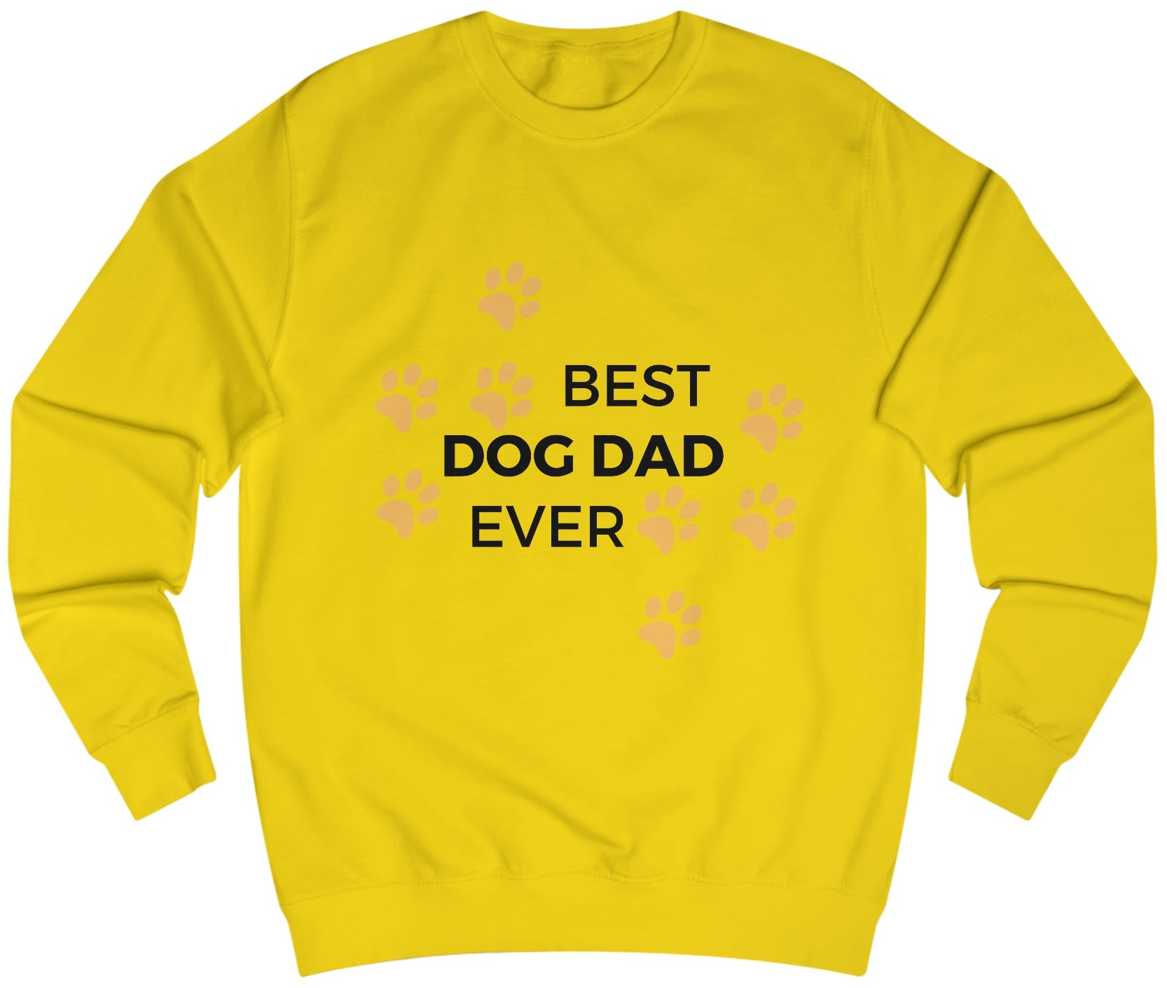 Männer Sweatshirt "DOG DAD" - Gelb / S
