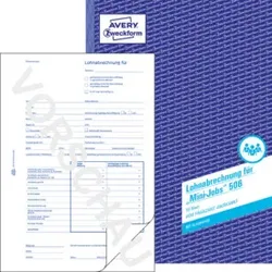 Lohn- + Gehaltsabrechnung A4 ZWECKFORM 506 50Bl
