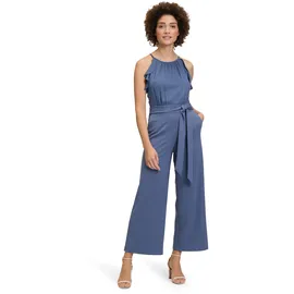 Vera Mont Damen Jumpsuit mit Volant Blue Stone,42 - 42