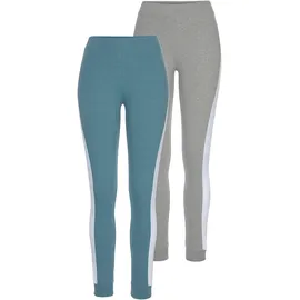 Arizona Leggings (2er-Pack) mit breitem Streifen blau 36/38