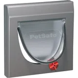 PetSafe Katzenklappe Staywell Klassik, 4 manuelle Verschlussoptionen, Einschließlich Tunnel, Für Haustiere bis 7 kg, Maße 22,3 cm x 22,3 cm, Grau