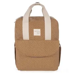 Walking Mum Rucksack Polka Dot Poppy Cinnamon