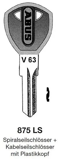 Schlüsselrohling ABUS 875 LS