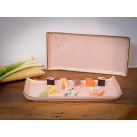 CreaTable Servierplatte NATURE COLLECTION rosa Steinzeug B/L: ca. 165x33 cm - Servieren, Servierplatten