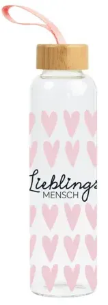 GRAFiK WERKSTATT Glas-Trinkflasche Lieblingsmensch