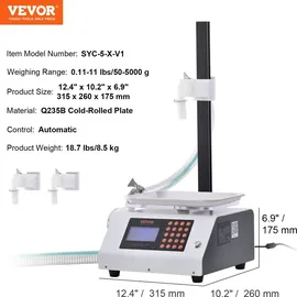 Vevor Flüssigkeitsabfüllmaschine 2 L/min 315 x 260 x 175 mm