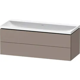 Duravit „L-Cube“ c-shaped Badmöbel-Set 1200mm Basalt Matt Dekor × Basalt Matt Dekor