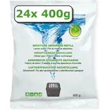 400g Raum-/ Luftentfeuchter - Granulat im Vliesbeutel - Nachfüllpack für Raumentfeuchterboxen ab 400g (Lemonduft, 24 x 400 g)