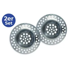 Wenko Abflusssieb Edelstahl 7 cm 2er-Set Silber
